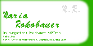 maria rokobauer business card